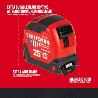 Foto 3 | Foto 3 | Cinta Métrica Craftsman Proreach De 25 Pies/7,6 M Con Gancho Magnético - Venta Internacional.