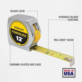 Foto 5 | Foto 5 | Cinta Métrica Stanley Powerlock De 3.6 M/12 Pies Con Poliéster Mylar - Venta Internacional.