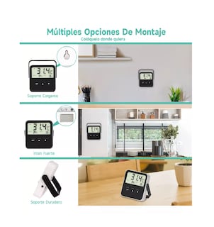 Foto 2 | Foto 2 | Termómetro Digital Con Sonda Para Reptil Terrario Incubadora Negro