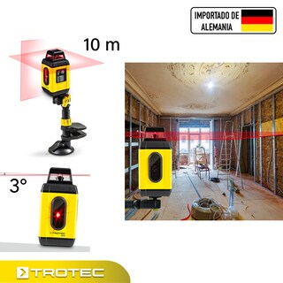Foto 3 | Foto 3 | Nivelador Láser Giratorio 360° Autonivelante con 3 Modos de Proyección Hasta 10m Trotec
