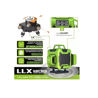 Foto 3 | Foto 3 | Nivel Laser Verde 4d 16 Líneas Autonivelante 2 Baterías Estuche Eo Safe Imports Esi-11029 Multicolor