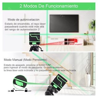 Foto 5 | Foto 5 | Nivel Láser 2 Líneas Multifuncional Shawty 3°Autonivelante