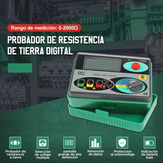 Foto 2 | Foto 2 | Comprobador Digital De Resistencia De Tierra 0-2000 Ohm Eo Safe Imports Esi-19422 Multicolor