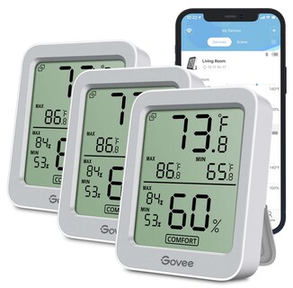 Foto 1 | Foto 1 | Higrómetro Termómetro Govee H5075 Bluetooth, Paquete De 3, Gris - Venta Internacional.