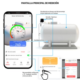 Foto 3 | Foto 3 | Medidor Inteligente Nivel De Gas Con Válvula De Cierre Y Detección Fuga Iot-gassensorv