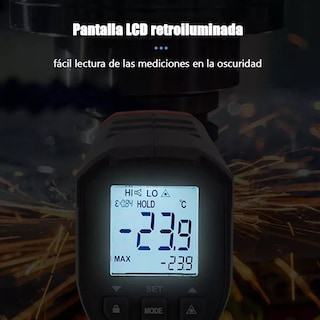 Foto 3 | Foto 3 | Termometro Infrarrojo Industrial, Punto Láser Redondo Eo Safe Imports Esi-16606 Negro