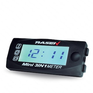 Foto 1 | Foto 1 | Voltímetro Rectangular para Moto Rasen con Reloj y Medidor de Temperatura