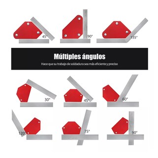 Foto 5 | Foto 5 | Escuadras Magnéticas Belug color Rojo 6 Piezas