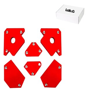 Foto 1 | Foto 1 | Kit De 6 Escuadra Magnética Para Soldar Lab.g Rojo