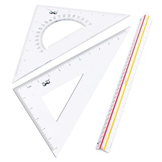 Foto 4 | Foto 4 | Set De Reglas Arquitectónicas Mr. Pen Con Escala Triangular De 30 Cm - Venta Internacional.