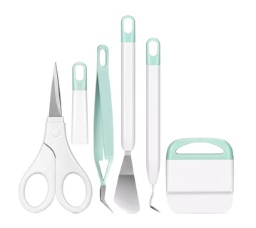 Foto 1 | Foto 1 | Herramientas Para Depilado Belug De Vinilo Para Cricut Cameo 5 Piezas Blanco Con Azul