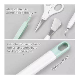Foto 3 | Foto 3 | Herramientas Para Depilado Belug De Vinilo Para Cricut Cameo 5 Piezas Blanco Con Azul