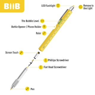 Foto 4 | Foto 4 | Bolígrafo Multiherramienta BIIB 9 en 1 para Adultos + Accesorios - Venta Internacional