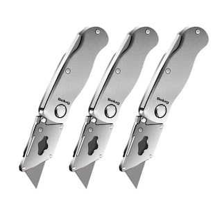 Foto 1 | Foto 1 | 3pcs Navaja Multiusos Plegable+30 Hojas Intercambiables Belug, Plata