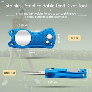 Foto 2 | Foto 2 | Herramienta De Reparación Golf Divot Skylety Metal Con Marcador De Bolas, 4 Unidades - Venta Internacional.