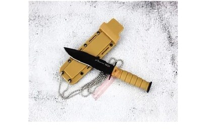 Foto 2 | Foto 2 | Cuchillo Táctico Xtellar Militar Premium Con Cadena Y Funda - Edición Lion Color Café