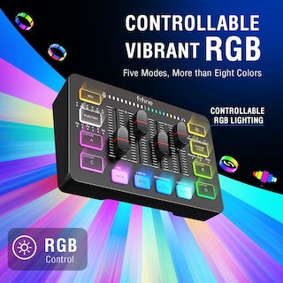 Foto 6 | Foto 6 | Mezclador De Audio Para Juegos Fifine Sc3 Con Interfaz De Micrófono Xlr Rgb - Venta Internacional.