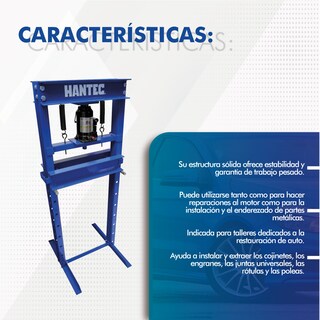 Foto 5 | Foto 5 | Prensa Hidráulica de 20 Toneladas Hantec color Azul