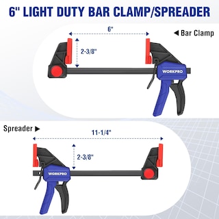 Foto 2 | Foto 2 | Pinzas De Barra Workpro 6 Para Carpintería, Abrazadera/esparcidor Con Una Sola Mano - Venta Internacional.