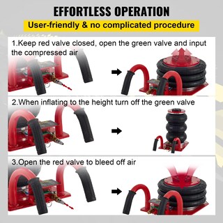 Foto 5 | Foto 5 | Bolsa Triple Air Jack Vevor De 3 Toneladas Y 3000 Kg Para Coches, Color Rojo - Venta Internacional.