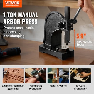 Foto 2 | Foto 2 | Escritorio Manual Arbor Press Vevor De Hierro Fundido De 1 Tonelada Para Uso Pesado - Venta Internacional.