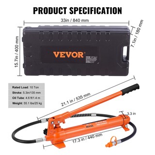 Foto 7 | Foto 7 | Conector De Coche Porta Power Kit Vevor Con Bomba De Ariete Hidráulica De 10 Toneladas - Venta Internacional.