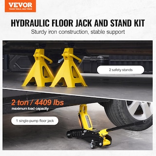 Foto 2 | Foto 2 | Hidráulica De Hierro Floor Jack Vevor De Perfil Bajo De 2 Toneladas (2000 Kg) - Venta Internacional.