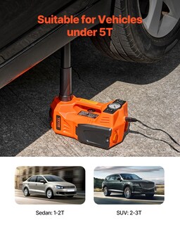Foto 3 | Foto 3 | Coche Eléctrico Jack Vevor 5t/11000 Libras Con Inflador Y Luz Led - Venta Internacional.