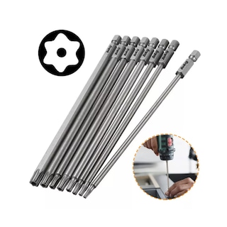 Foto 2 | Foto 2 | Juego De 8 Puntas De Destornillador De Cabeza Torx Magnético, Belug Plata