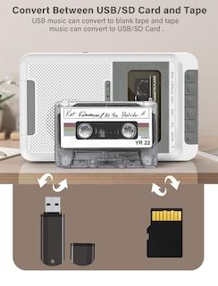 Foto 3 | Foto 3 | Reproductor Y Grabador De Casetes Gracioso Con Micrófono, Color Blanco - Venta Internacional.