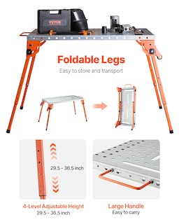 Foto 2 | Foto 2 | Mesa De Soldadura Vevor Plegable 44 X 21 Cm, 227 Kg De Capacidad, Acero Al Carbono - Venta Internacional.