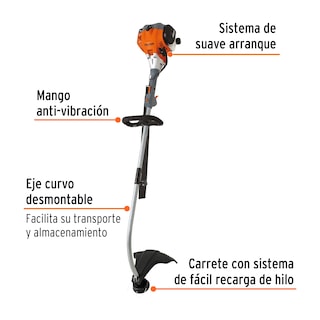 Foto 3 | Foto 3 | Desbrozadora A Gasolina 30 Cc Truper DES-30C color Naranja Mango 'd' 17' Corte Curva