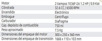 Foto 5 | Foto 5 | Desbrozadora con Cabezal de Nylon 32.6CC Gim Terra Motor 2 Tiempos 1.2HP 0.9KW Capacidad Depósito de Combustible de 750 ML
