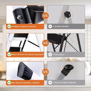 Foto 3 | Foto 3 | Escalera Plegable Tipo Tijera De 4 Peldaños Antiderrapante