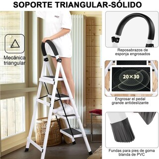 Foto 7 | Foto 7 | Escalera Plegable Tipo Tijera De 4 Peldaños Antiderrapante