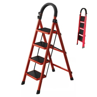 Foto 1 | Foto 1 | Escalera Plegable Tipo Tijera De 4 Peldaños Antiderrapante