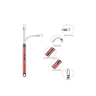 Foto 3 | Foto 3 | Encendedor Eléctrico Recargable Portátil Usb Malubero Rojo