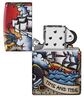Foto 4 | Foto 4 | Mechero De Bolsillo Zippo 540 Con Diseño De Tatuaje Náutico - Venta Internacional.