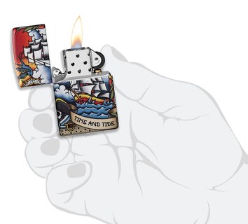 Foto 5 | Foto 5 | Mechero De Bolsillo Zippo 540 Con Diseño De Tatuaje Náutico - Venta Internacional.