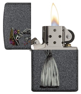 Foto 7 | Foto 7 | Set De Regalo De Bolsillo Zippo Skeleton Flowers Iron Stone - Venta Internacional.