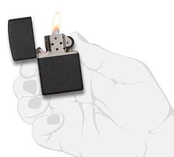 Foto 5 | Foto 5 | Mechero De Bolsillo Zippo Black Crackle A Prueba De Viento Fabricado En Ee. Uu. - Venta Internacional.
