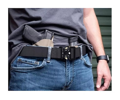 Foto 5 | Foto 5 | Cinturón Táctico con Engranajes de Soporte de Llavero 125 Cm Negro