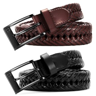 Foto 5 | Foto 5 | Paquete de 2 Cinturones de Piel Trenzada Chaoren 3 cm de Ancho para Hombre - Venta Internacional