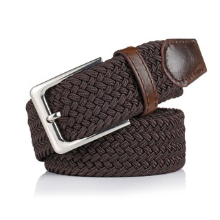 Foto 6 | Foto 6 | Cinturón Trenzado Elástico de 1 3/8 Pulgadas para Golf Casual Café - Venta Internacional