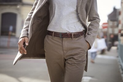 Foto 2 | Foto 2 | Set de 2 Cinturones de Piel Trenzada Chaoren 3 cm de Ancho para Hombre - Venta Internacional
