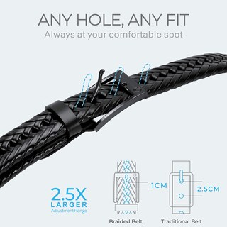 Foto 6 | Foto 6 | Cinturón de Piel Trenzada Chaoren 2 Unidades para Hombre - Venta Internacional