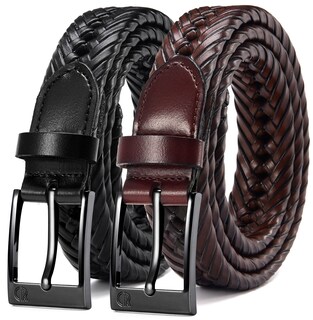 Foto 1 | Foto 1 | Cinturón de Piel Trenzada Chaoren para Hombre Paquete De 2 Unidades 3 Cm De Ancho - Venta Internacional