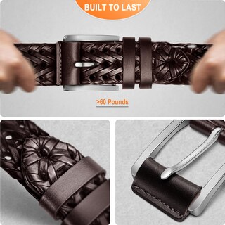 Foto 6 | Foto 6 | Cinturón Bulliant de Piel Trenzada para Hombres y mujeres - Venta Internacional