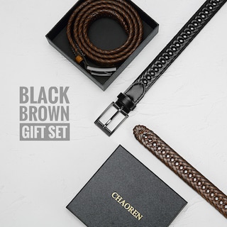 Foto 2 | Foto 2 | Paquete de 2 cinturones de Piel Trenzada CHAOREN 3 cm de Ancho  para Hombre - Venta Internacional