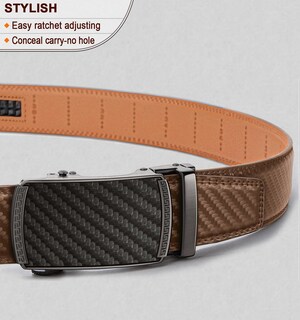 Foto 2 | Foto 2 | Cinturón Bulliant Slide Con Trinquete Para Hombre, Color Marrón Claro, De 107 A 122 Cm De Cintura - Venta Internacional.